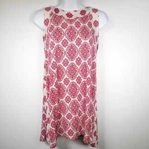 Rose & Olive Cream Red Mini Sleeveless S Dress Anthropologie Soft Blue